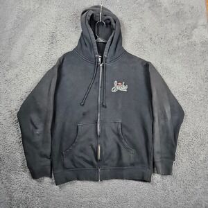 Jacks Surfboards Large Full Zip Hoodie Sweatshirt Black Surf‎ Skate Men's